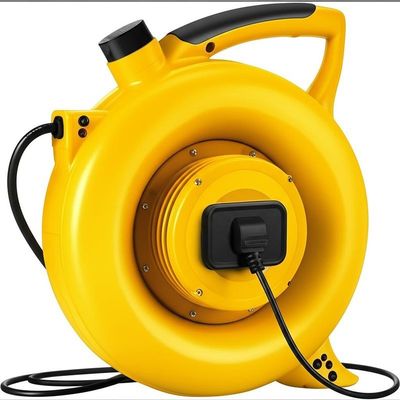 พัดลมอากาศอัดลมเบาๆ พกพาและทนทานพลังงาน 3.5M ความยาวสายไฟฟ้า แหล่งพลังงานไฟฟ้า