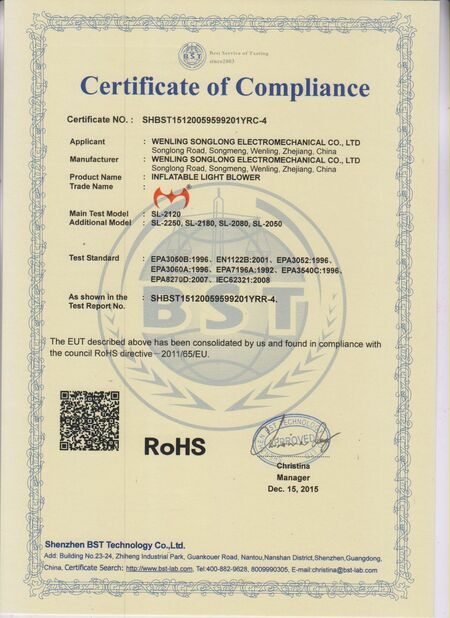 China Wenling City HongFu Machinery Co.,Ltd certificaciones